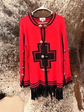 Southwest Fringe Cardigan Sweater